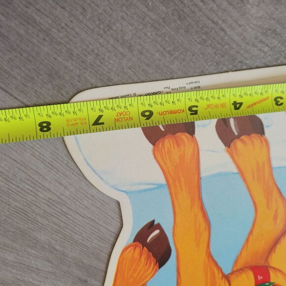 Vintage Amscan Rudolph Reindeer Cardboard Cutout Decoration 15" X 8" - Picture 6 of 6